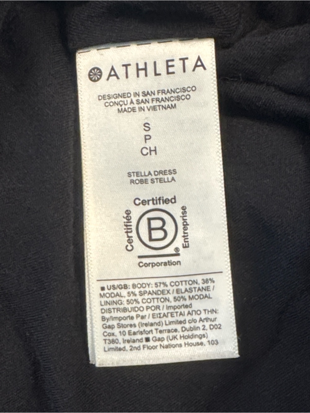 Athleta Black Stella Dress Ruched Bodycon Lined Knit Midi Size Small - Picture 9 of 10